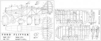 Ford Flivver 2 model airplane plan